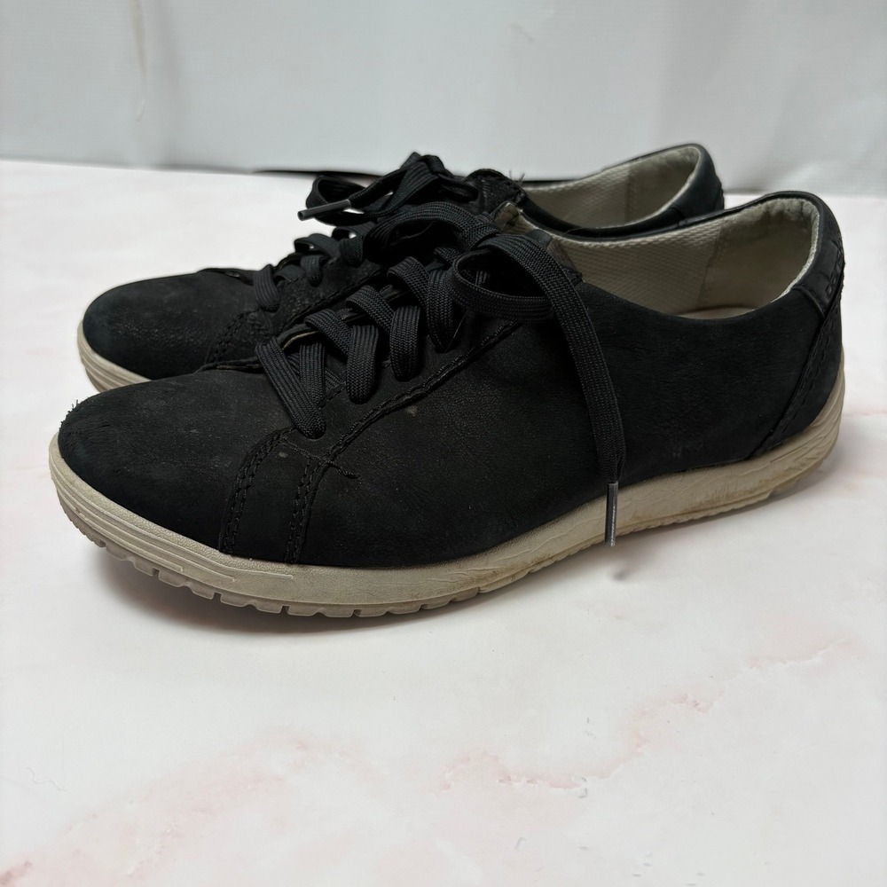 Dansko Leela Waterproof Nubuck Black Leather Lace Up Sneakers Women‎ Size 38